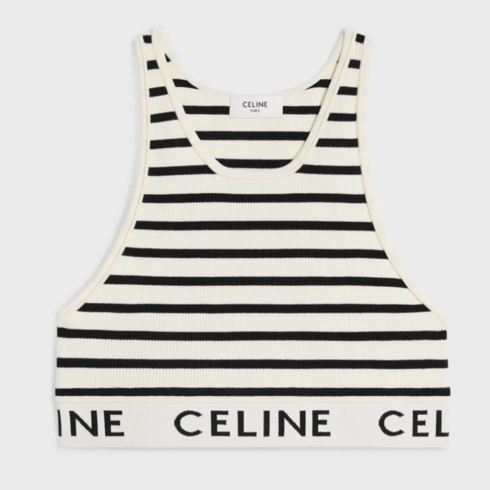 Celine | Mesh Striped Sports Bra Size: Small - Picture 2 of 8
